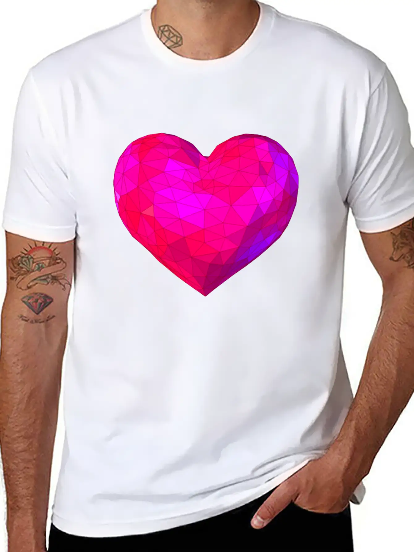 Heart In Mosaic Essential Unisex Summer Tee – Soft Cotton Casual Fit