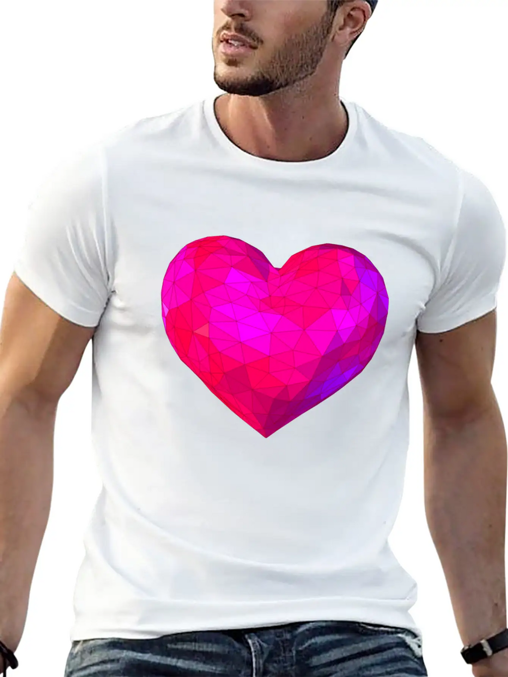 Heart In Mosaic Essential Unisex Summer Tee – Soft Cotton Casual Fit