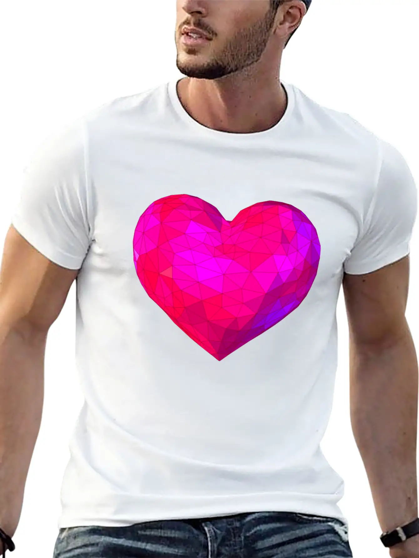 Heart In Mosaic Essential Unisex Summer Tee – Soft Cotton Casual Fit