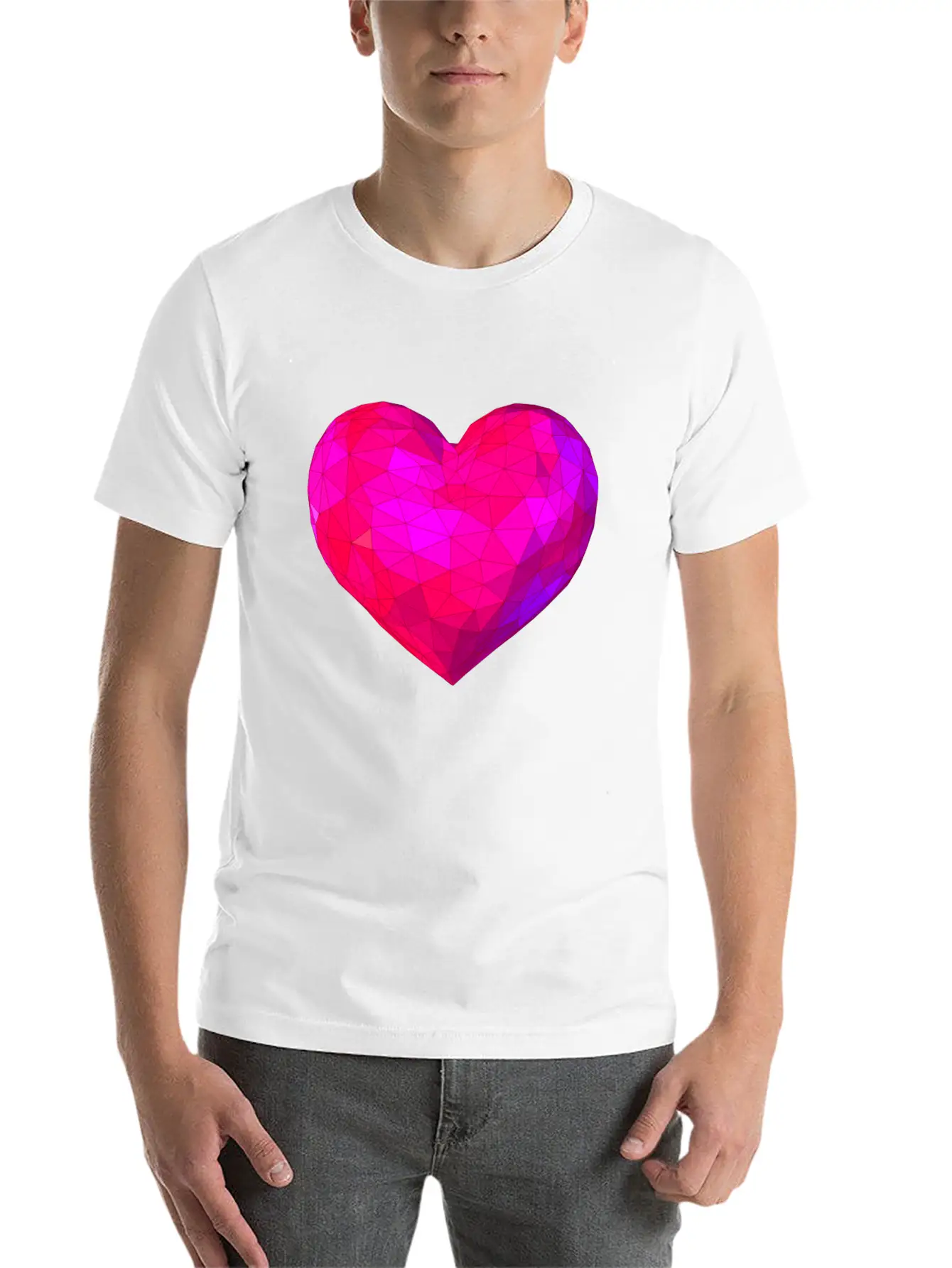 Heart In Mosaic Essential Unisex Summer Tee – Soft Cotton Casual Fit