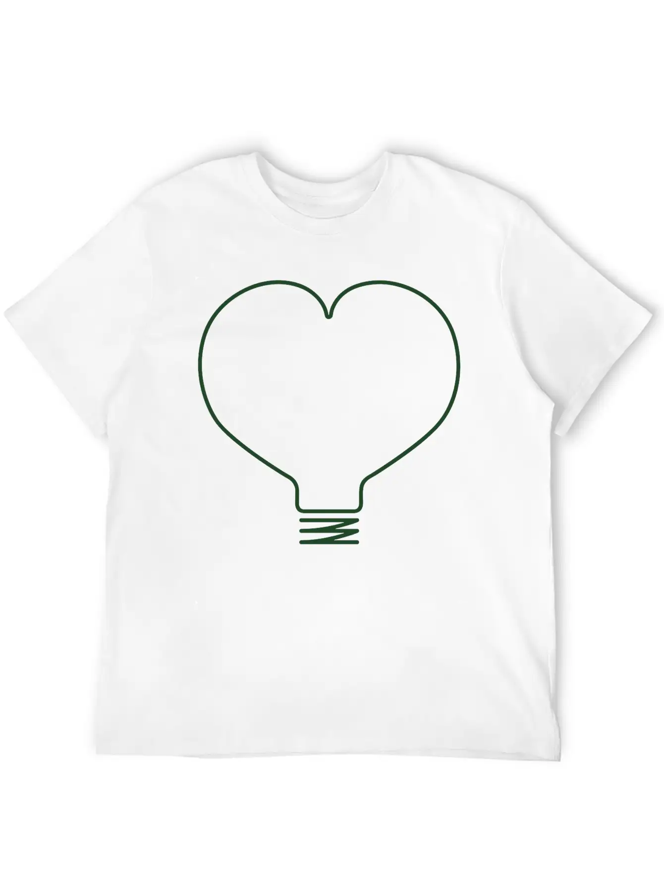 Heart Light Bulb Classic Cotton Tee – Unisex Comfort For Any Season
