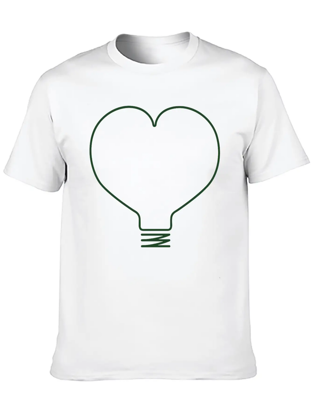 Heart Light Bulb Classic Cotton Tee – Unisex Comfort For Any Season