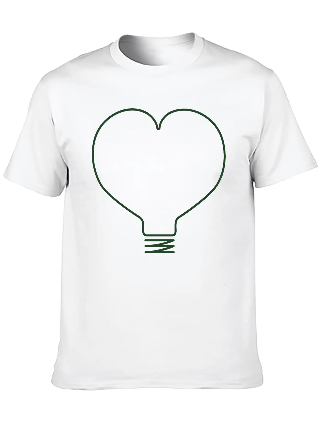Heart Light Bulb Classic Cotton Tee – Unisex Comfort For Any Season