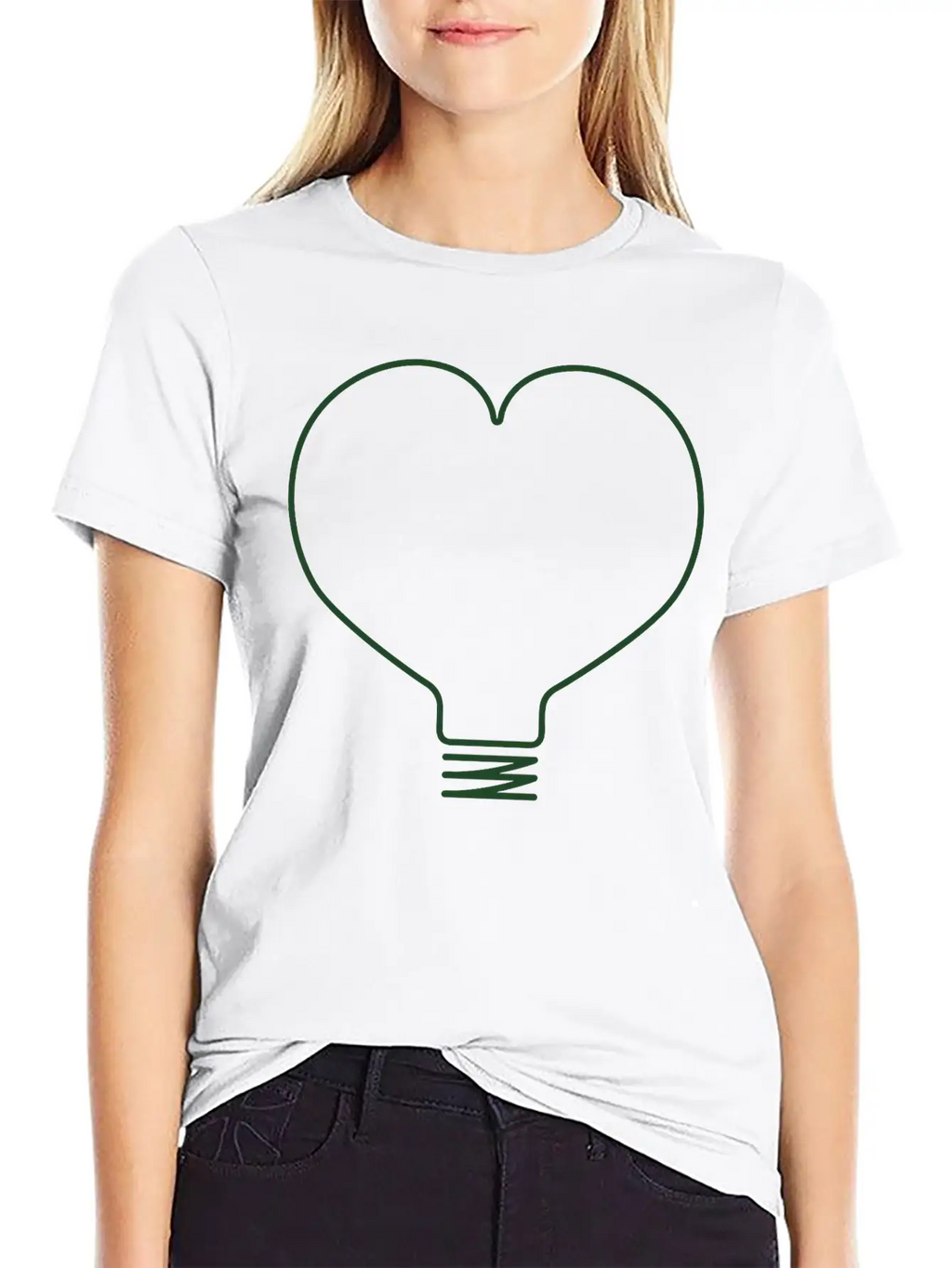 Heart Light Bulb Classic Cotton Tee – Unisex Comfort For Any Season