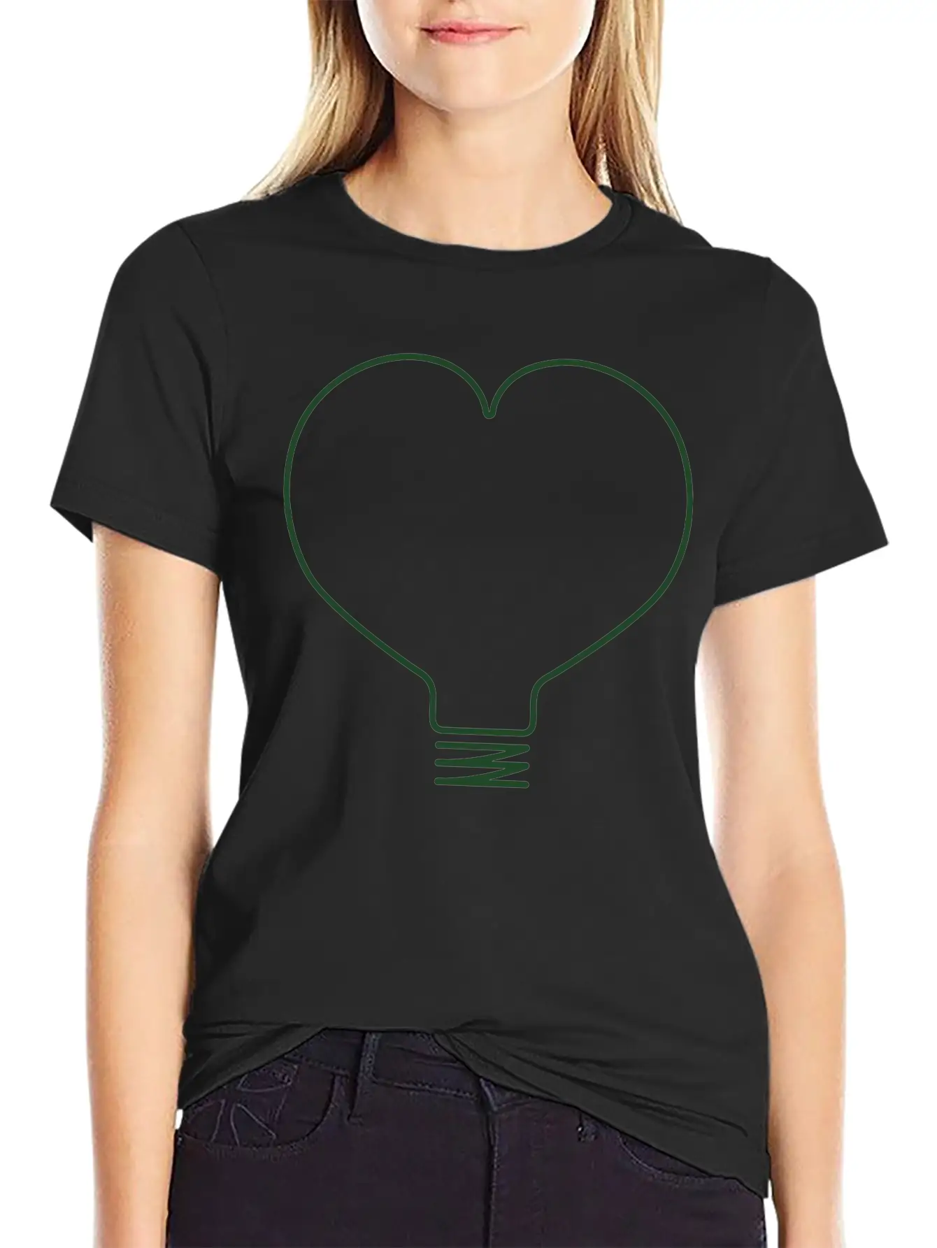 Heart Light Bulb Classic Cotton Tee – Unisex Comfort For Any Season