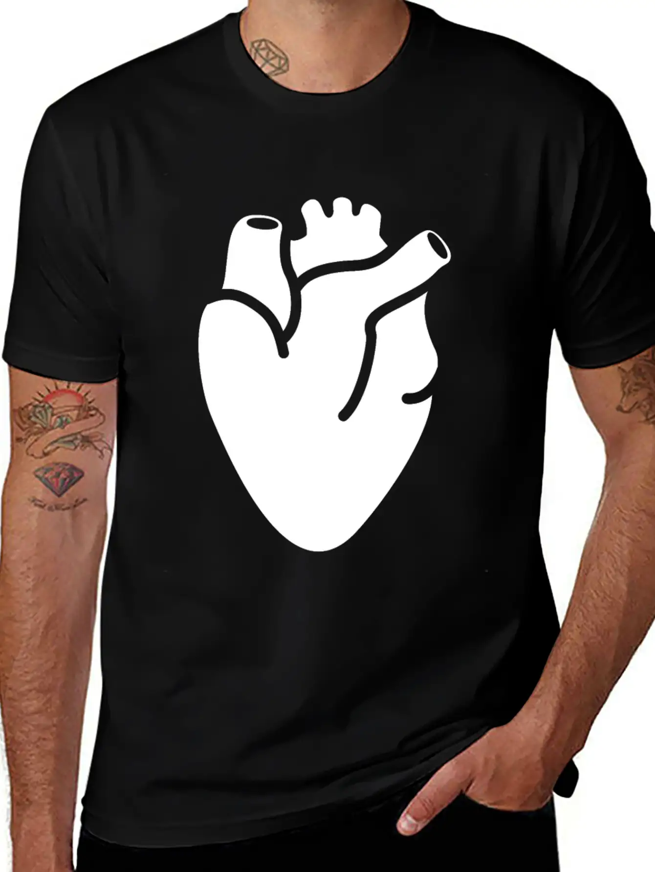 Heart Organ Breathable Graphic T-Shirt – Perfect For Casual Days