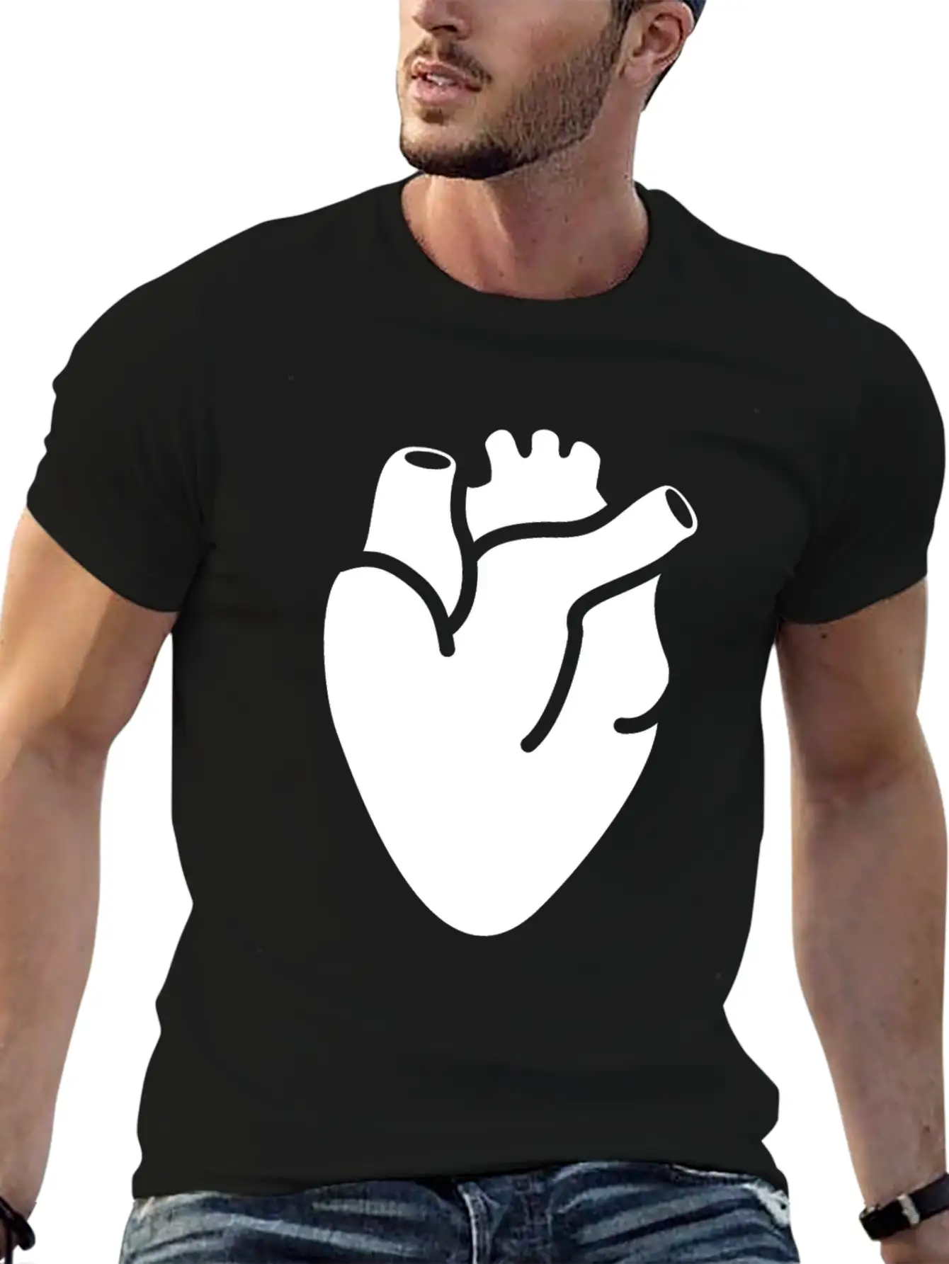 Heart Organ Breathable Graphic T-Shirt – Perfect For Casual Days