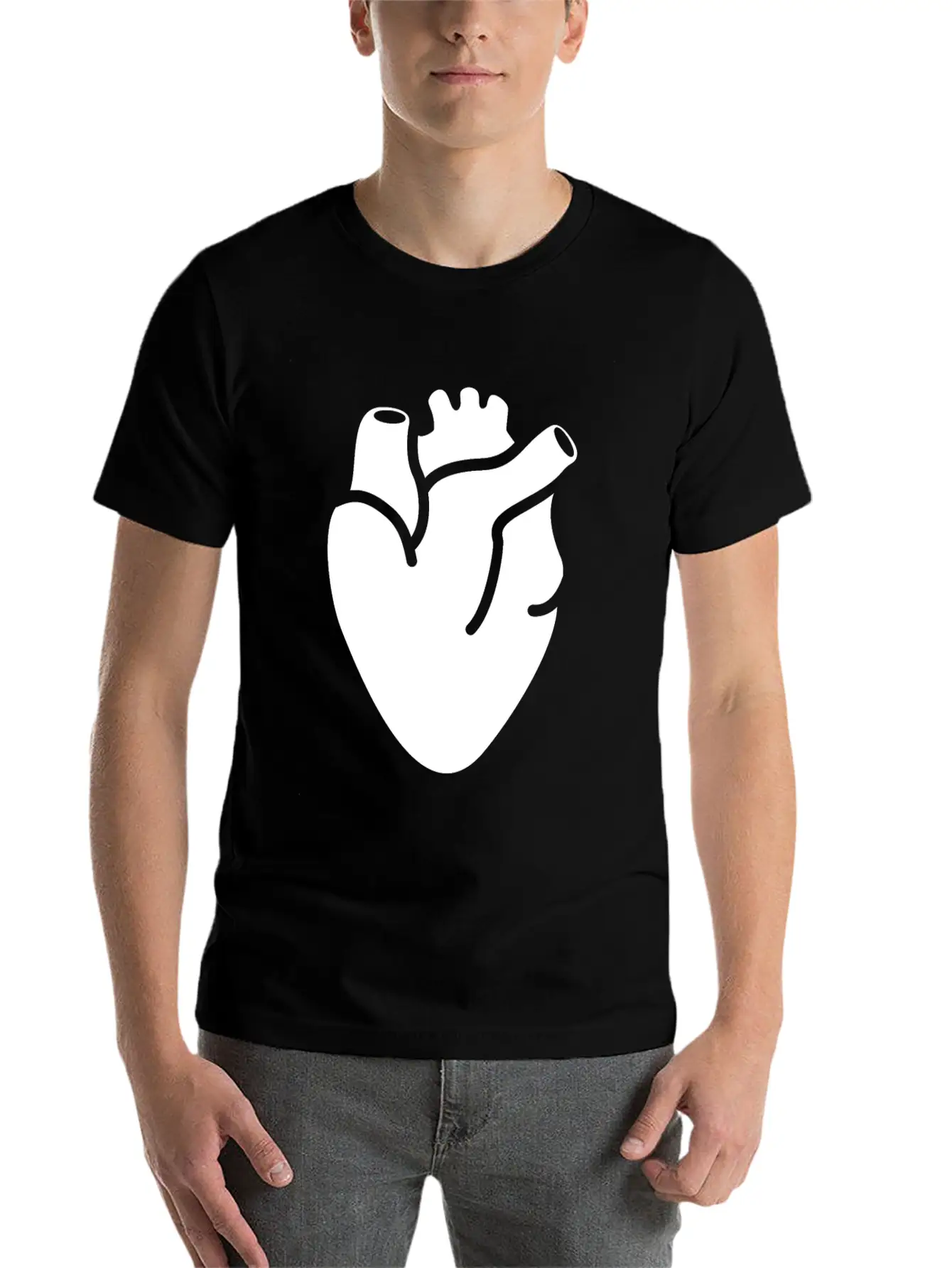 Heart Organ Breathable Graphic T-Shirt – Perfect For Casual Days