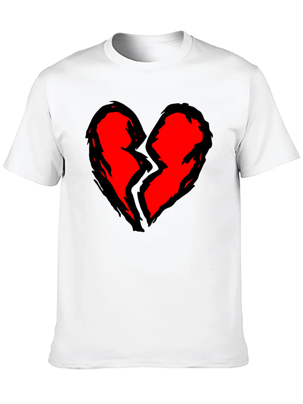 Heart Torn Graffiti Timeless Short Sleeve Tee – Comfy And Minimalist Design