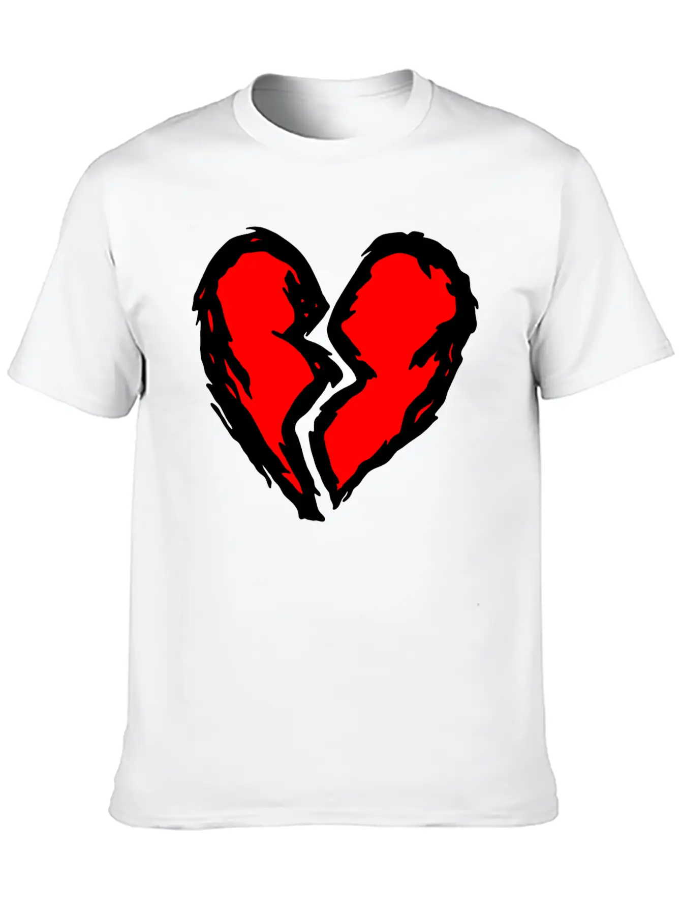 Heart Torn Graffiti Timeless Short Sleeve Tee – Comfy And Minimalist Design