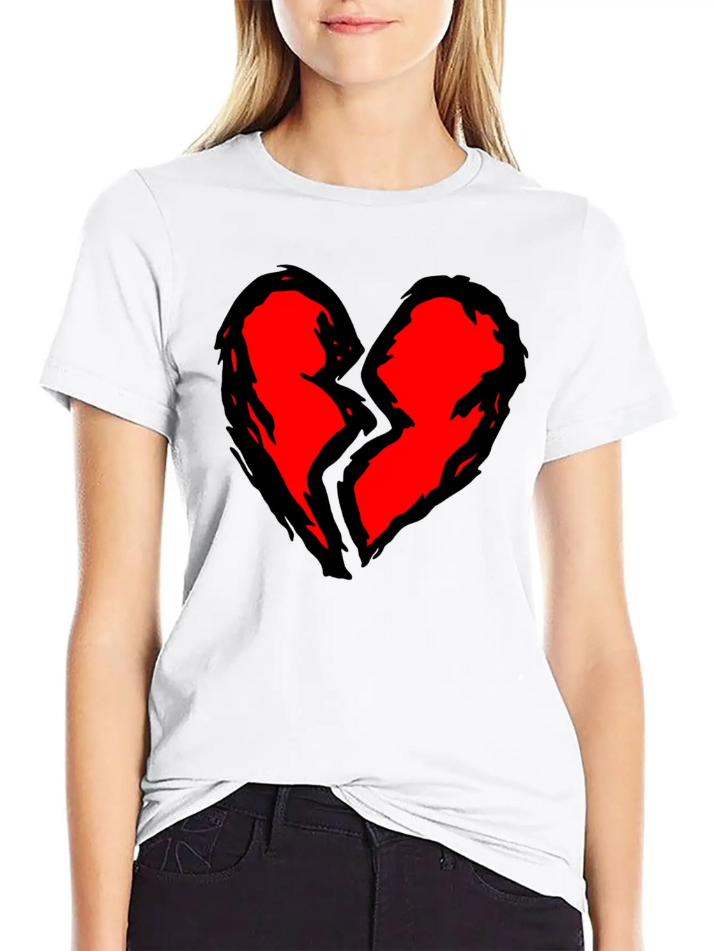 Heart Torn Graffiti Timeless Short Sleeve Tee – Comfy And Minimalist Design