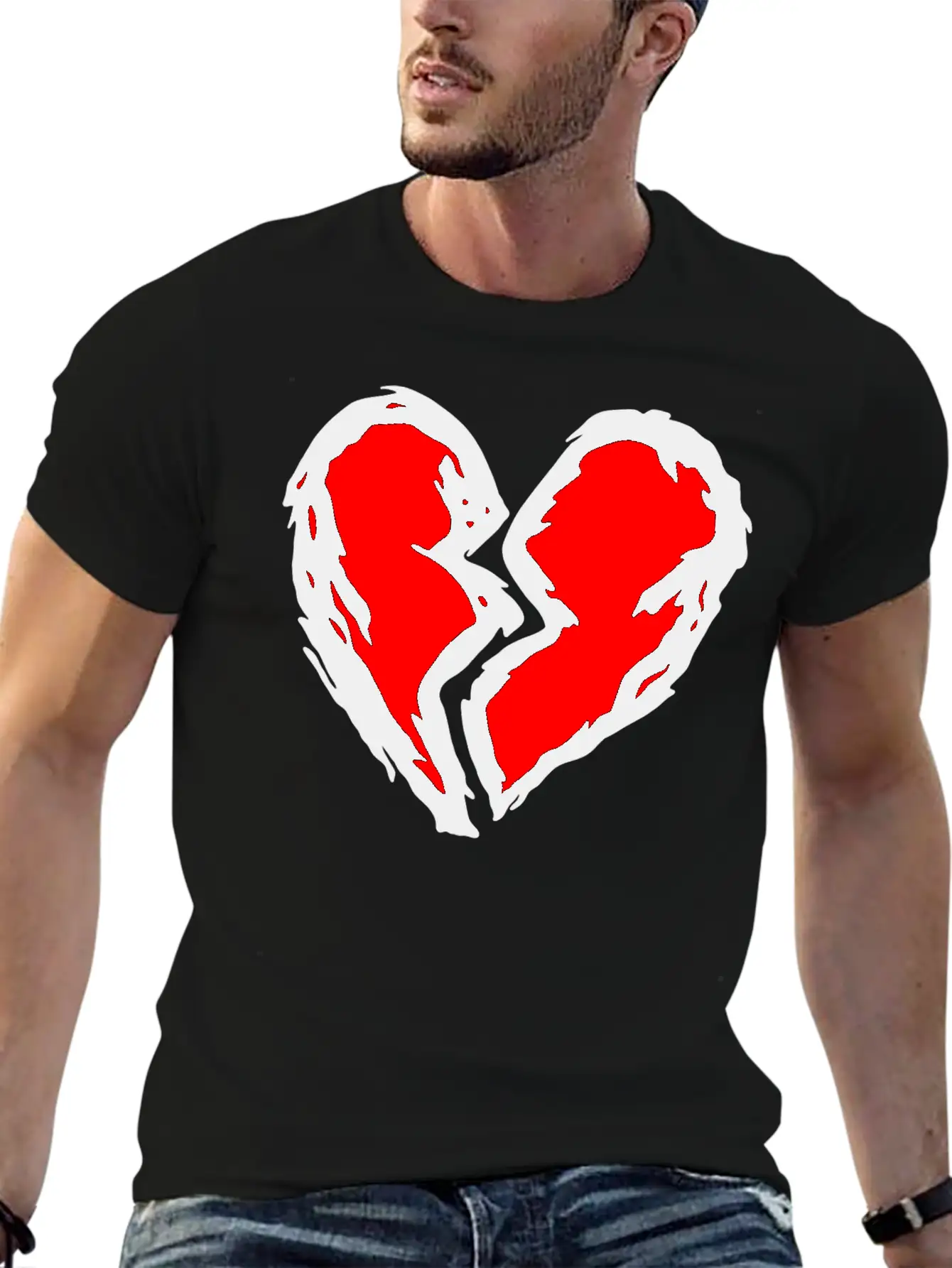 Heart Torn Graffiti Timeless Short Sleeve Tee – Comfy And Minimalist Design