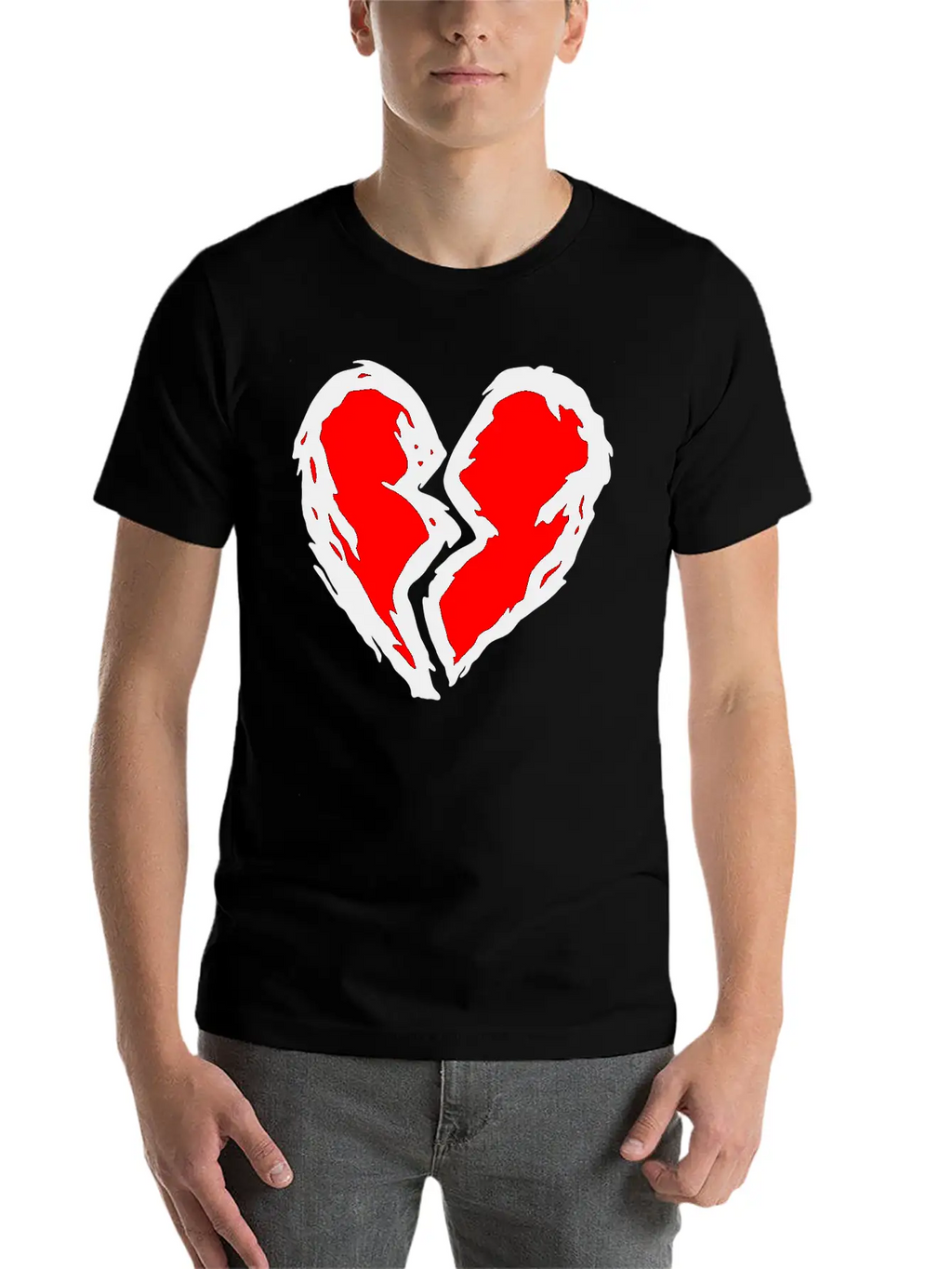 Heart Torn Graffiti Timeless Short Sleeve Tee – Comfy And Minimalist Design