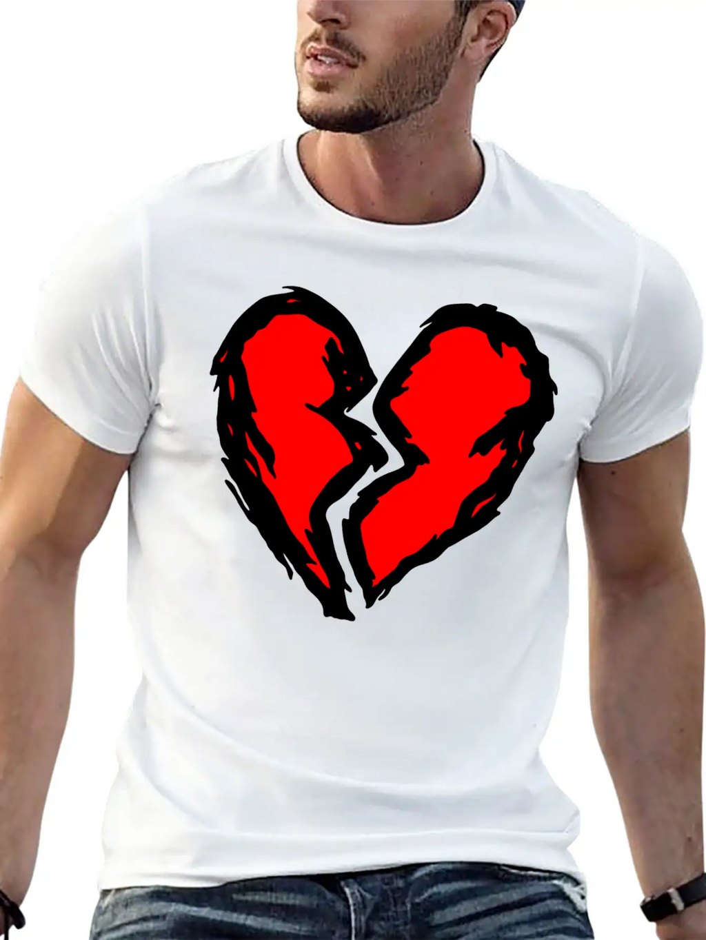 Heart Torn Graffiti Timeless Short Sleeve Tee – Comfy And Minimalist Design