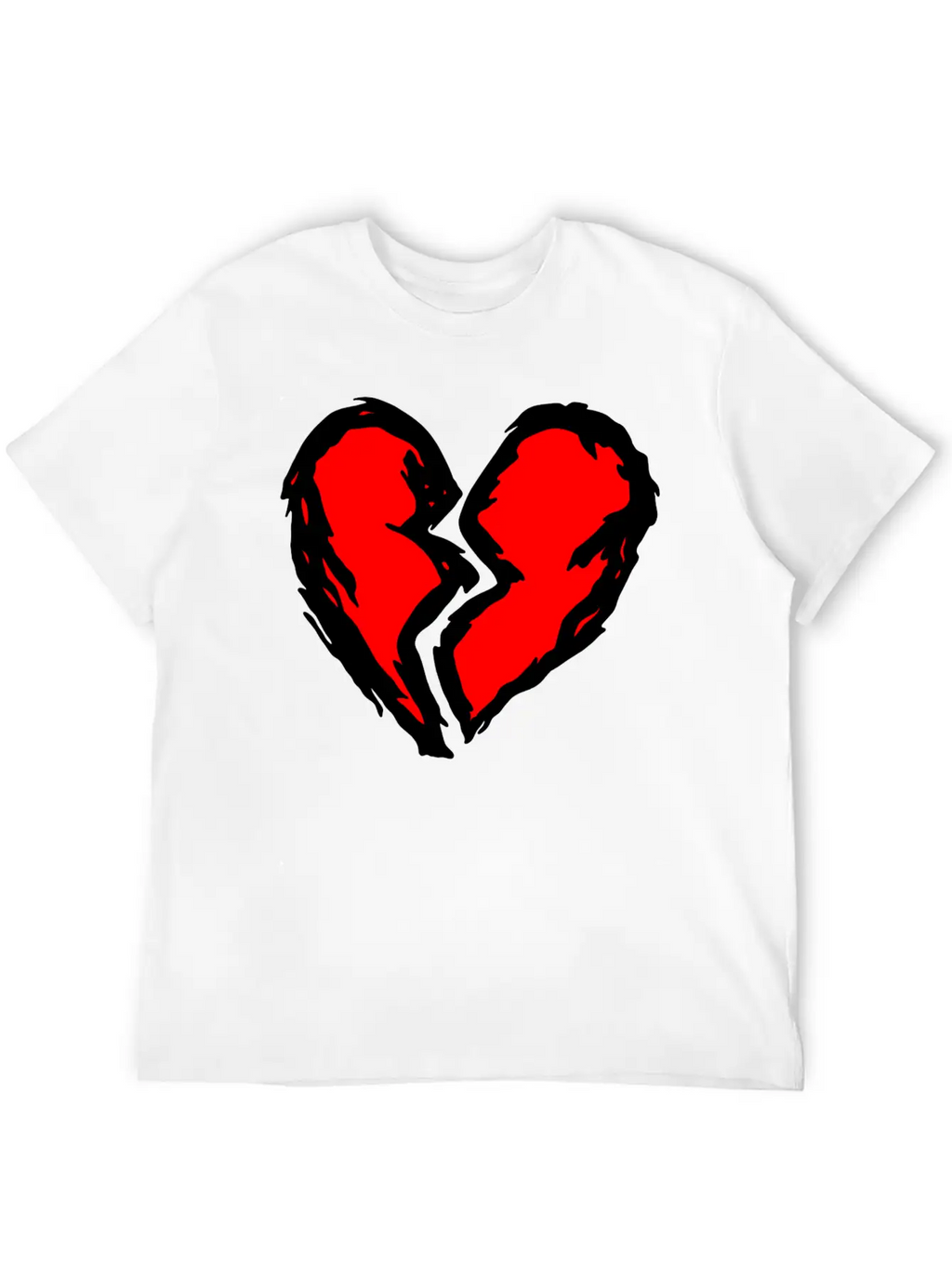 Heart Torn Graffiti Timeless Short Sleeve Tee – Comfy And Minimalist Design