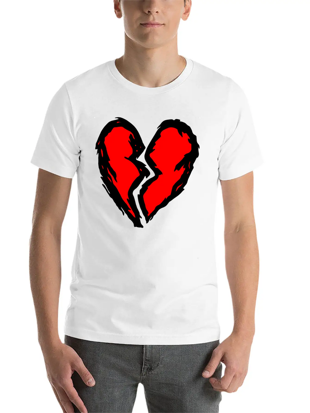 Heart Torn Graffiti Timeless Short Sleeve Tee – Comfy And Minimalist Design