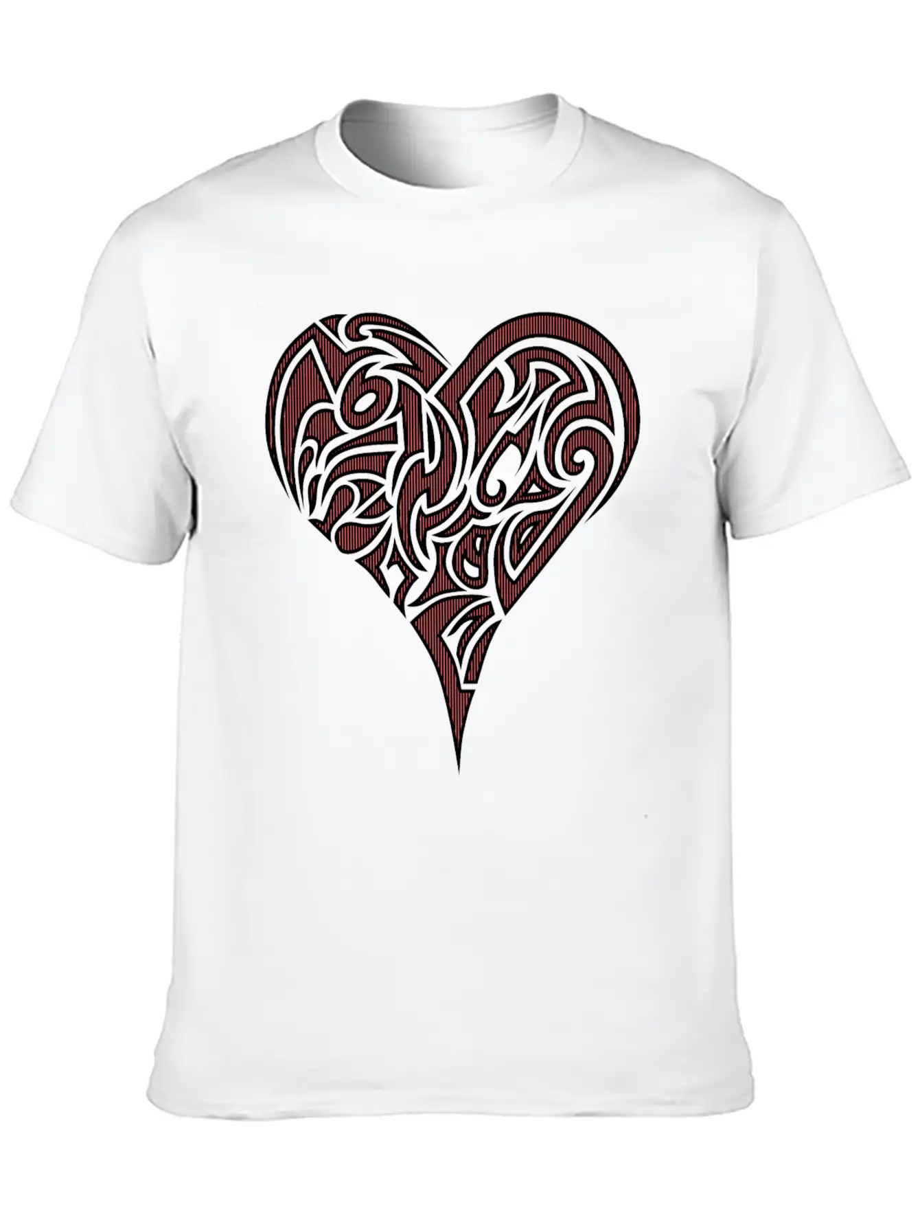 Heart Tribal Essential Cotton Tee For Daily Outfits – Unisex Style
