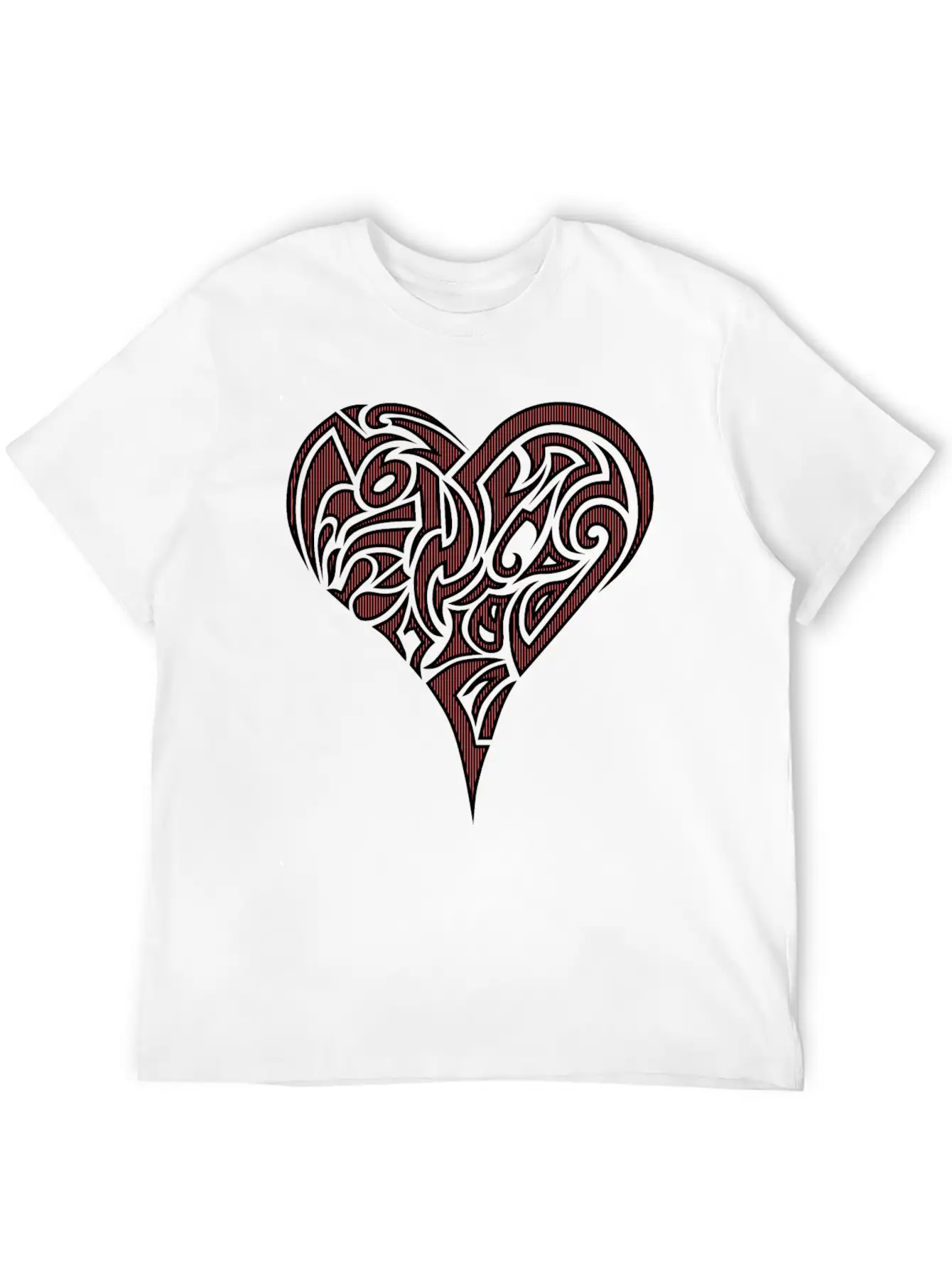 Heart Tribal Essential Cotton Tee For Daily Outfits – Unisex Style