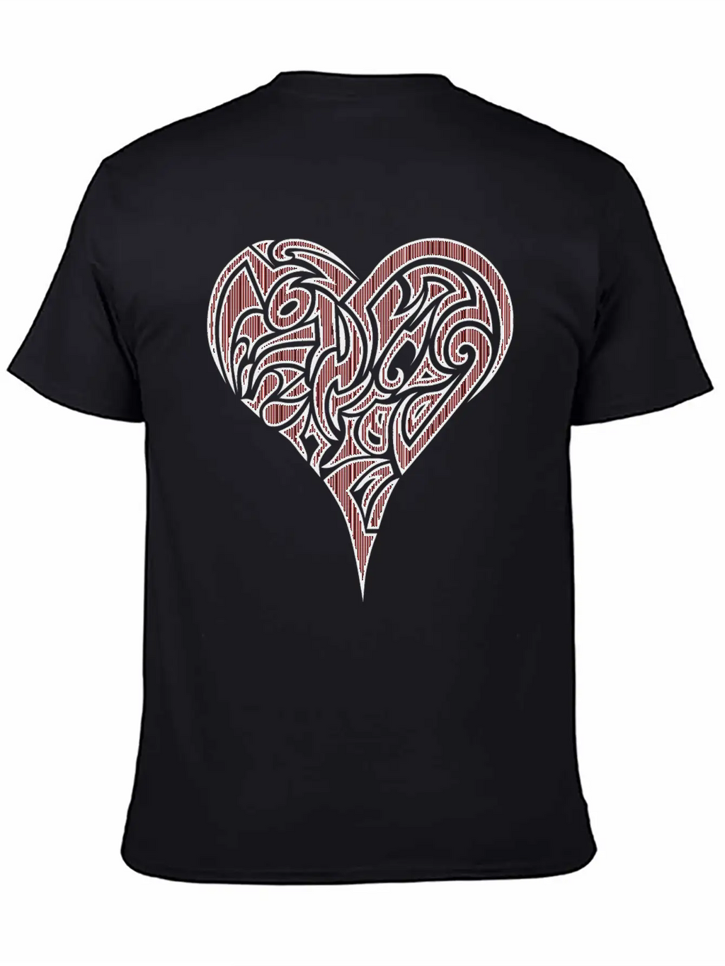Heart Tribal Essential Cotton Tee For Daily Outfits – Unisex Style