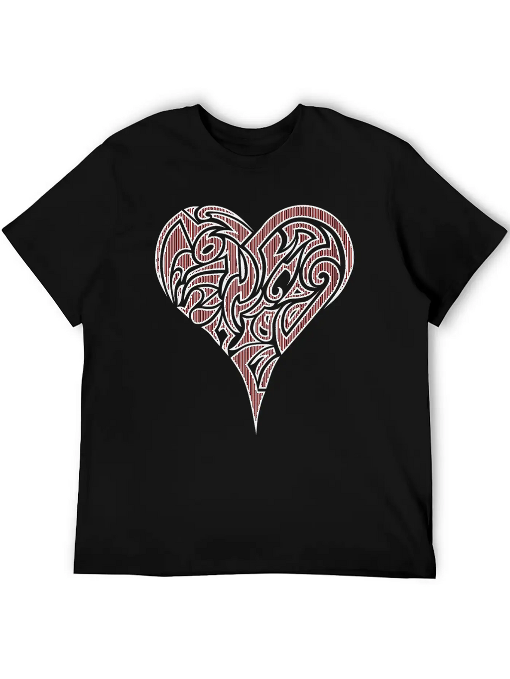 Heart Tribal Essential Cotton Tee For Daily Outfits – Unisex Style