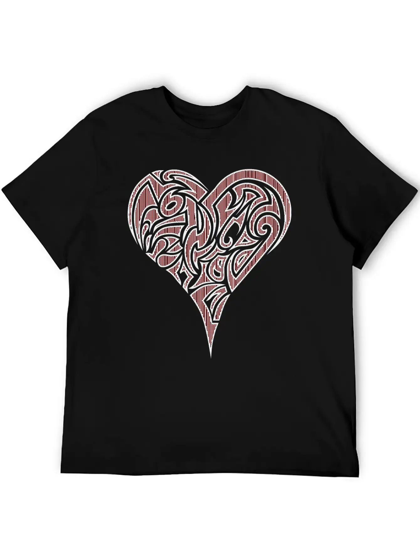 Heart Tribal Essential Cotton Tee For Daily Outfits – Unisex Style
