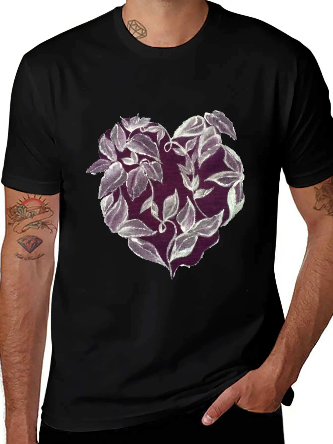 Heart Vine Unisex Casual T-Shirt – Clean Design For Daily Comfort