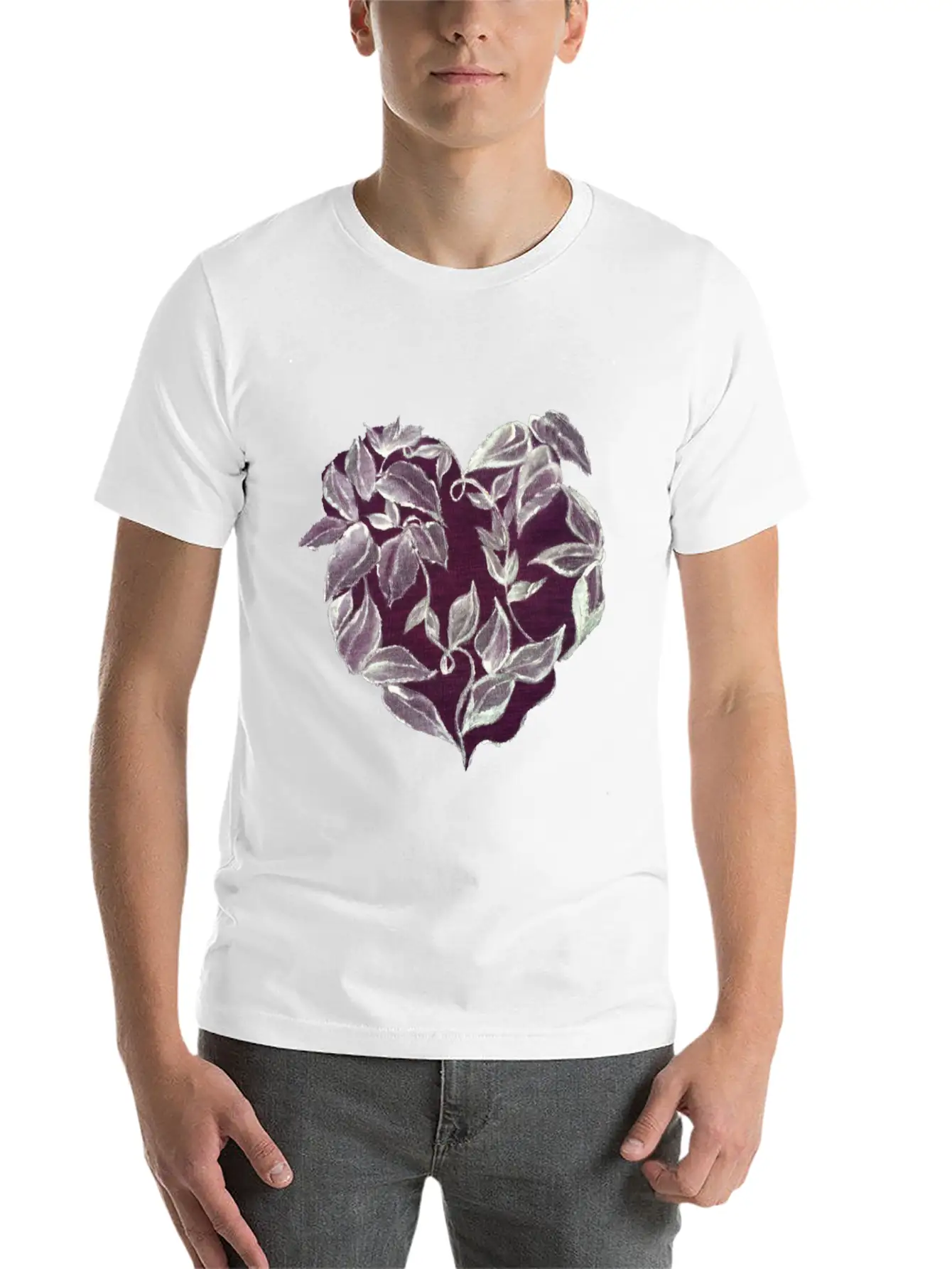 Heart Vine Unisex Casual T-Shirt – Clean Design For Daily Comfort