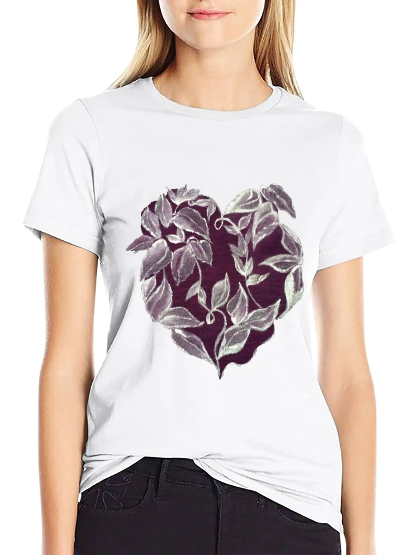 Heart Vine Unisex Casual T-Shirt – Clean Design For Daily Comfort