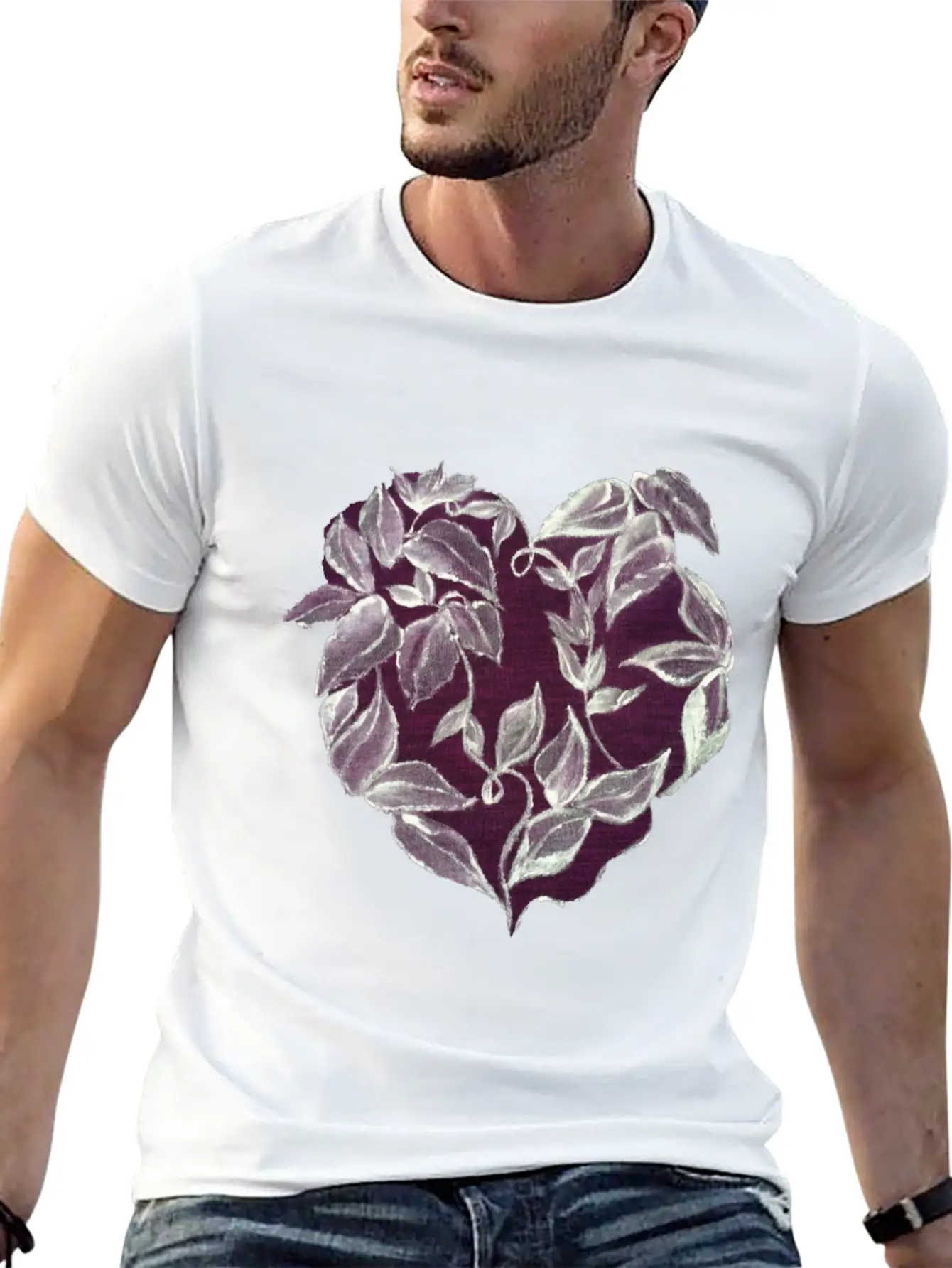 Heart Vine Unisex Casual T-Shirt – Clean Design For Daily Comfort