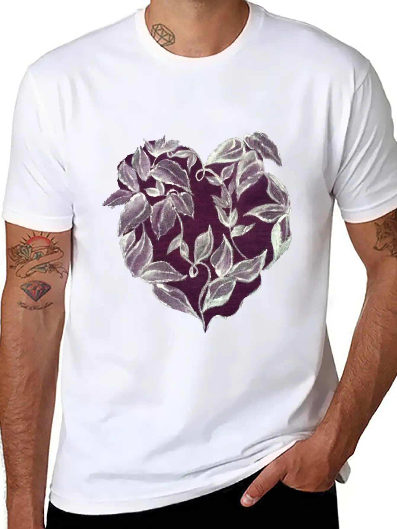 Heart Vine Unisex Casual T-Shirt – Clean Design For Daily Comfort