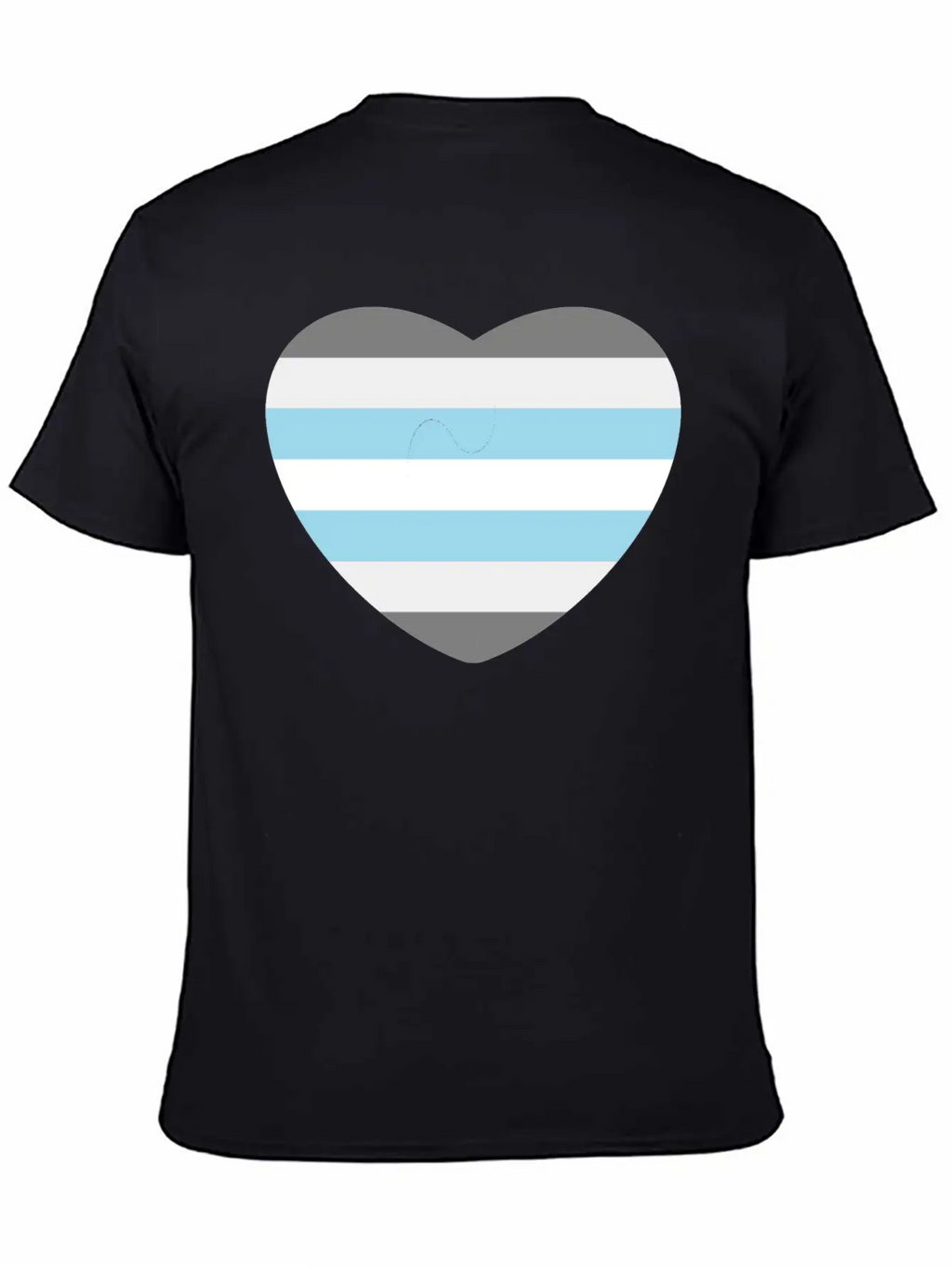 Heart With Demiboy Flag Essential Cotton Tee For Daily Outfits – Unisex Style
