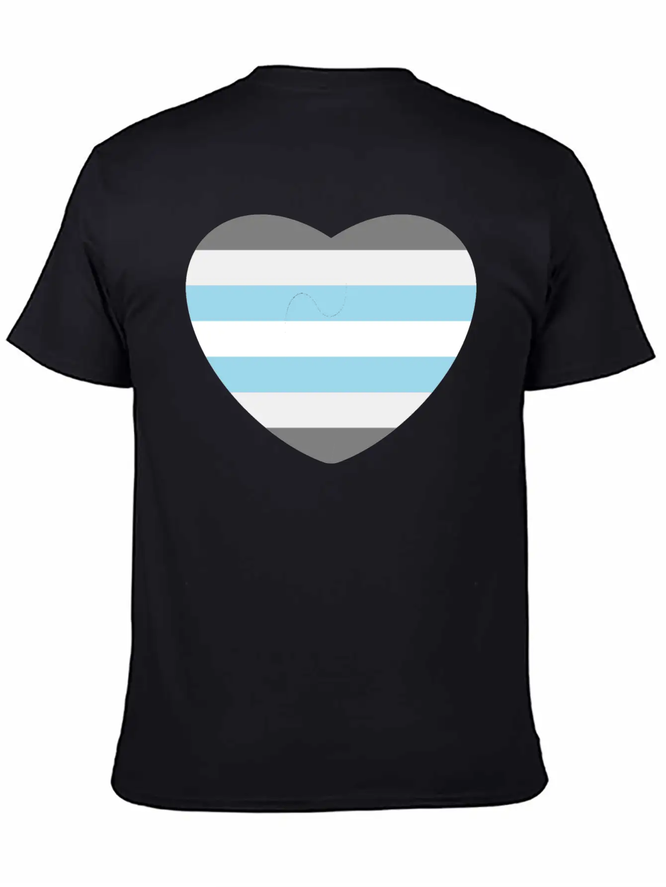 Heart With Demiboy Flag Essential Cotton Tee For Daily Outfits – Unisex Style