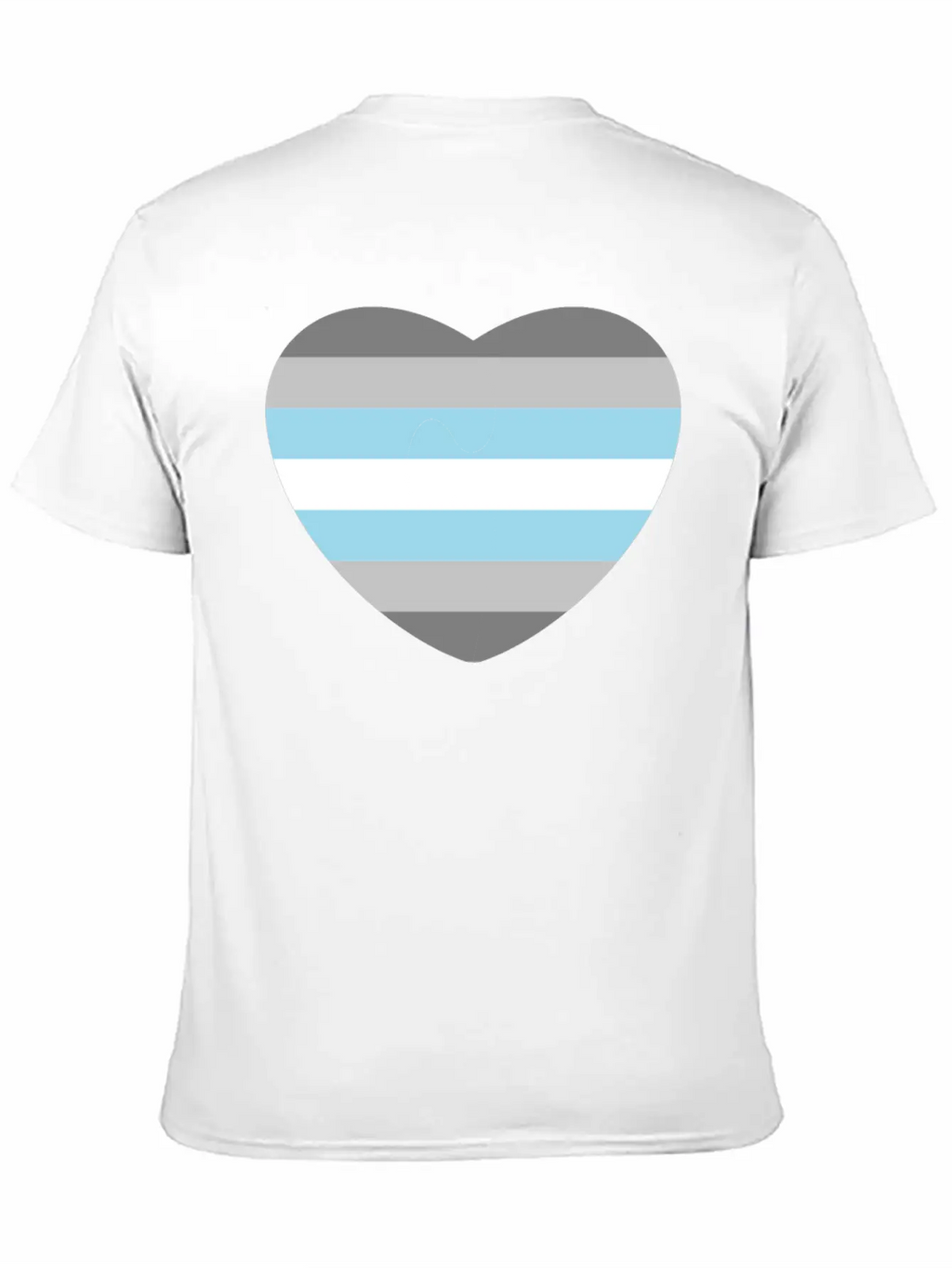 Heart With Demiboy Flag Essential Cotton Tee For Daily Outfits – Unisex Style