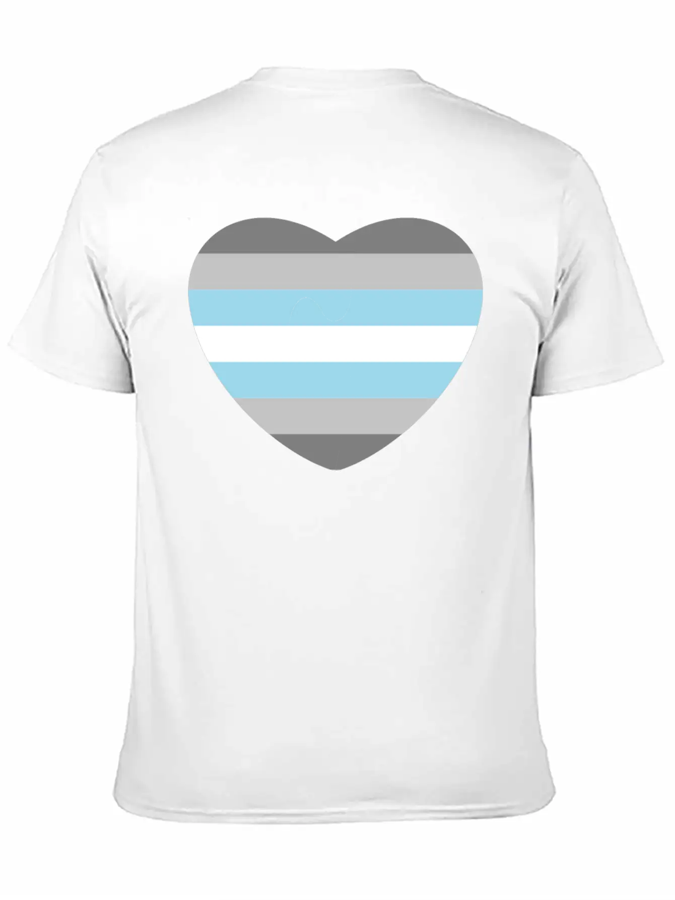 Heart With Demiboy Flag Essential Cotton Tee For Daily Outfits – Unisex Style