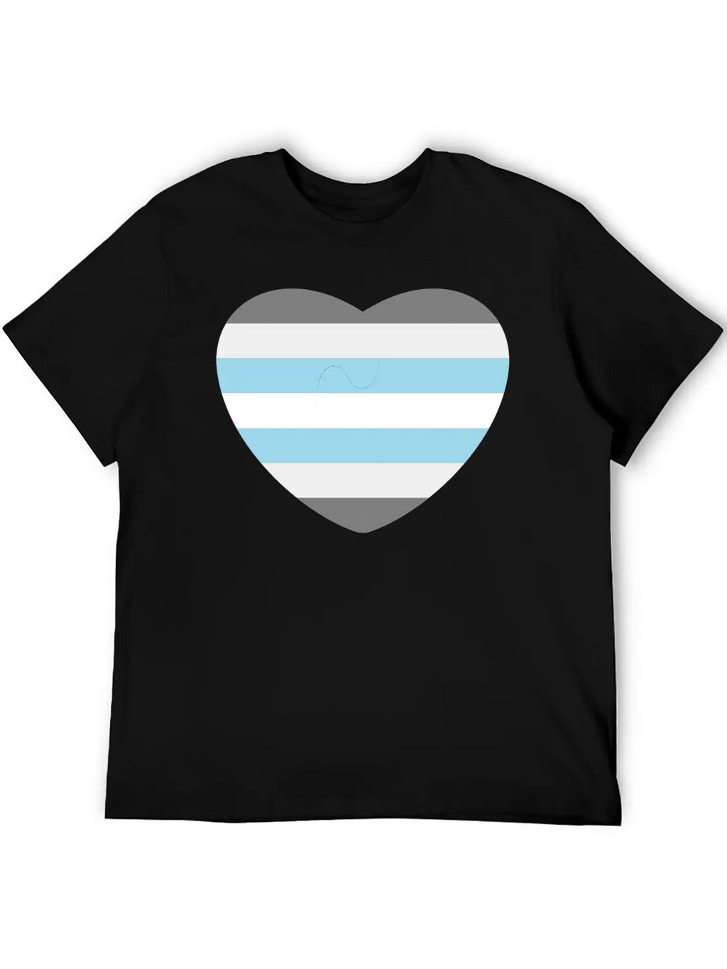 Heart With Demiboy Flag Essential Cotton Tee For Daily Outfits – Unisex Style