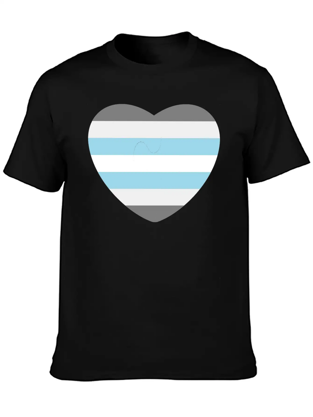 Heart With Demiboy Flag Essential Cotton Tee For Daily Outfits – Unisex Style