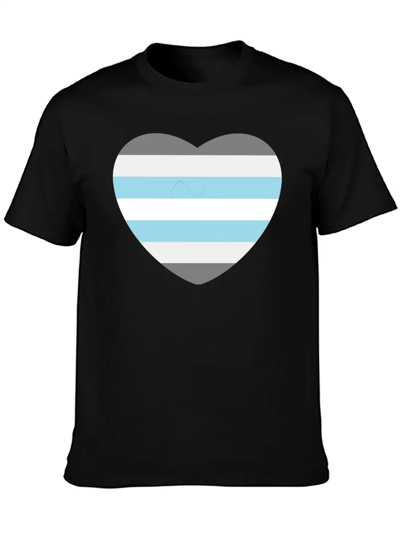 Heart With Demiboy Flag Essential Cotton Tee For Daily Outfits – Unisex Style