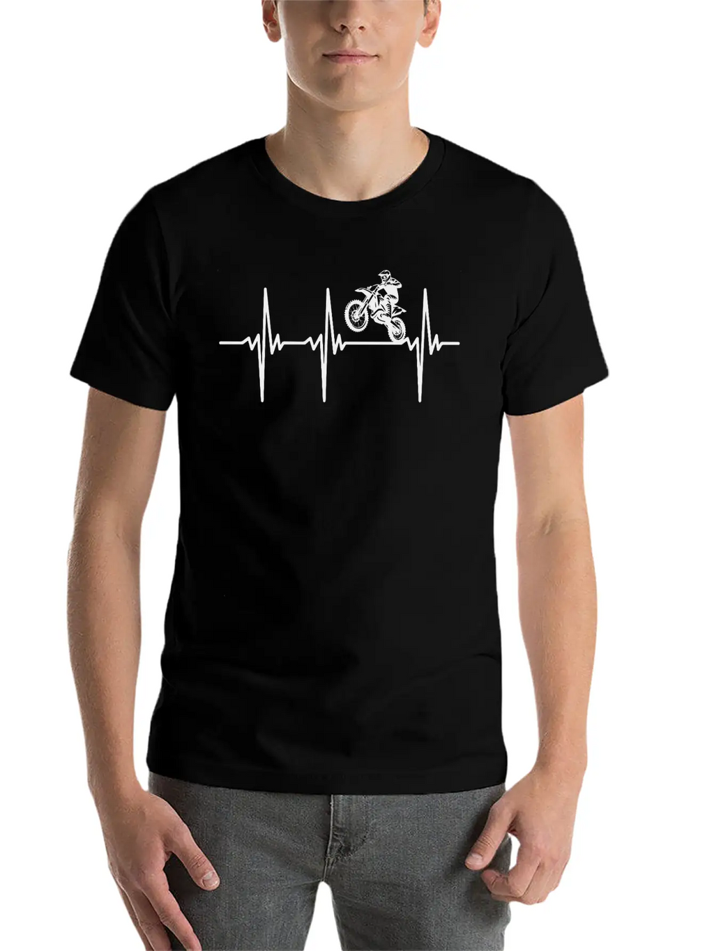 Heartbeat For Enduro Offroad Motorcycles Breathable Soft Cotton T-Shirt – Timeless Casual Look