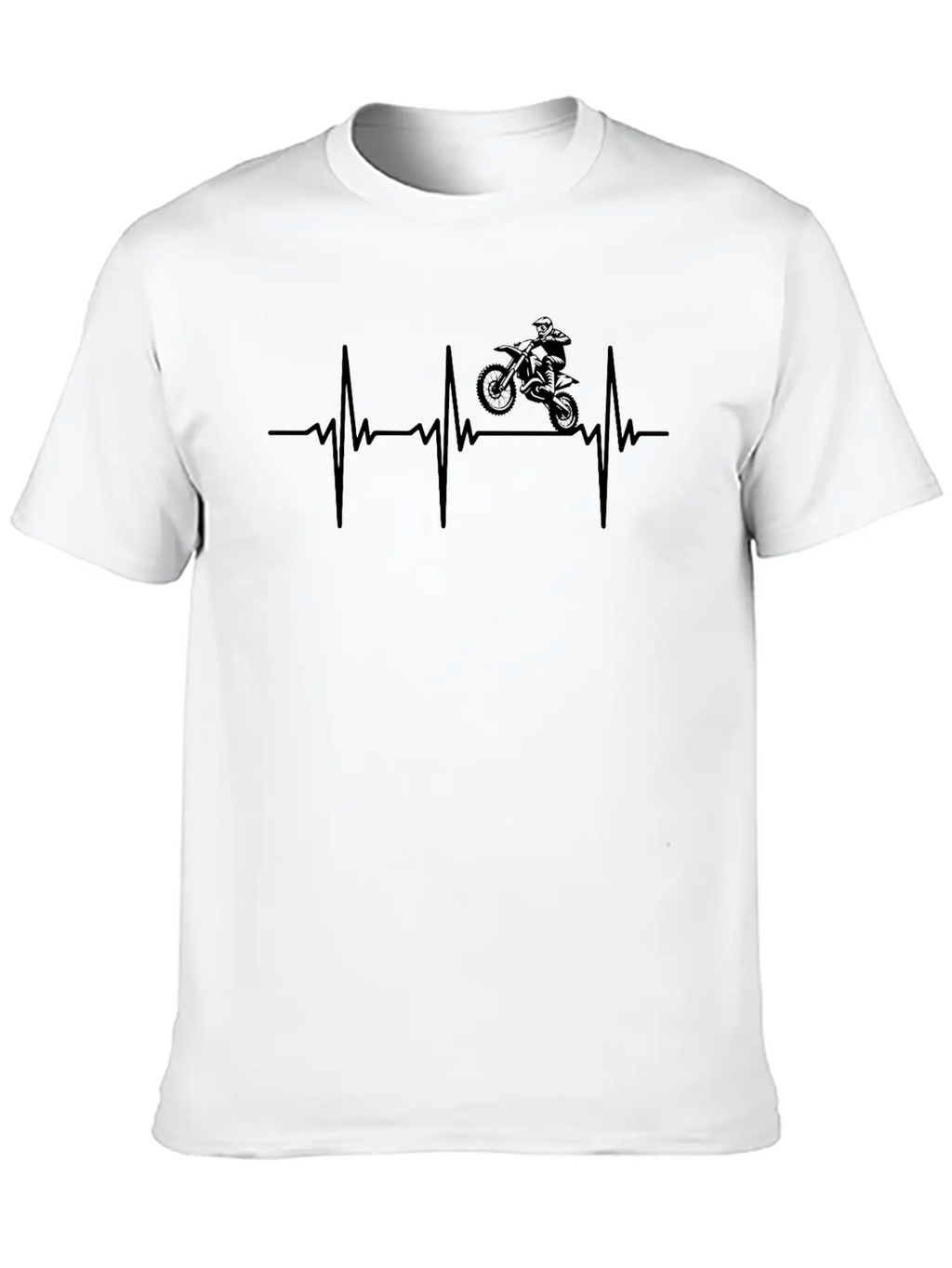 Heartbeat For Enduro Offroad Motorcycles Breathable Soft Cotton T-Shirt – Timeless Casual Look