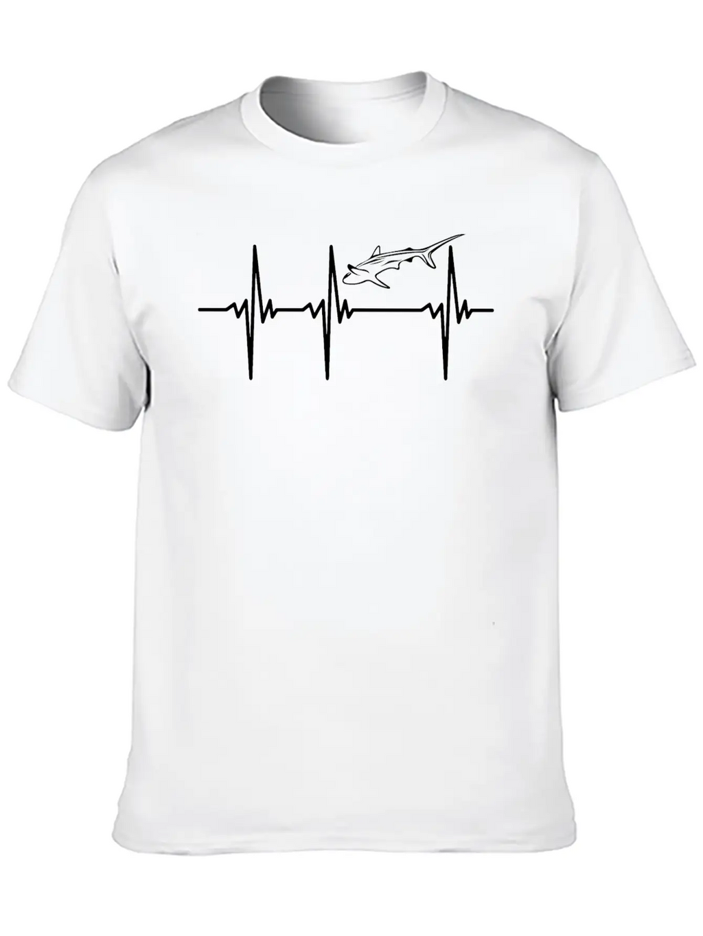 Heartbeat For Sharks Breathable Soft Cotton T-Shirt – Timeless Casual Look