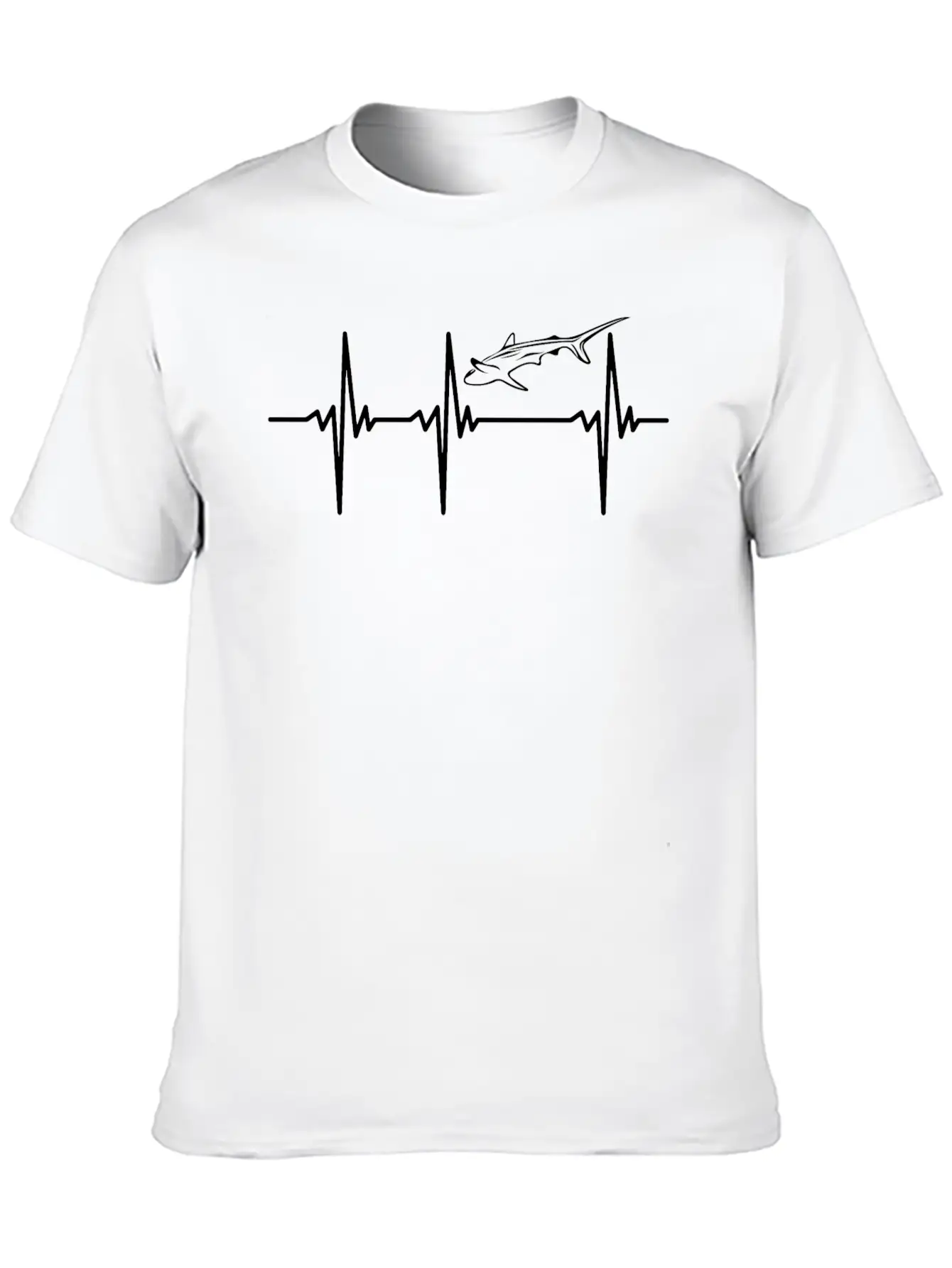 Heartbeat For Sharks Breathable Soft Cotton T-Shirt – Timeless Casual Look