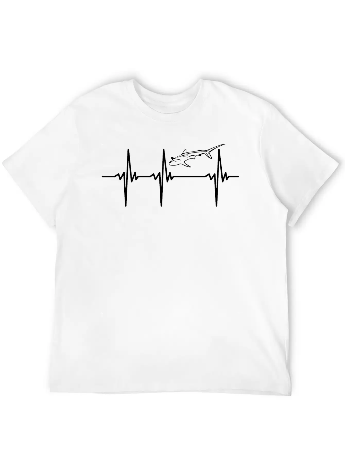 Heartbeat For Sharks Breathable Soft Cotton T-Shirt – Timeless Casual Look
