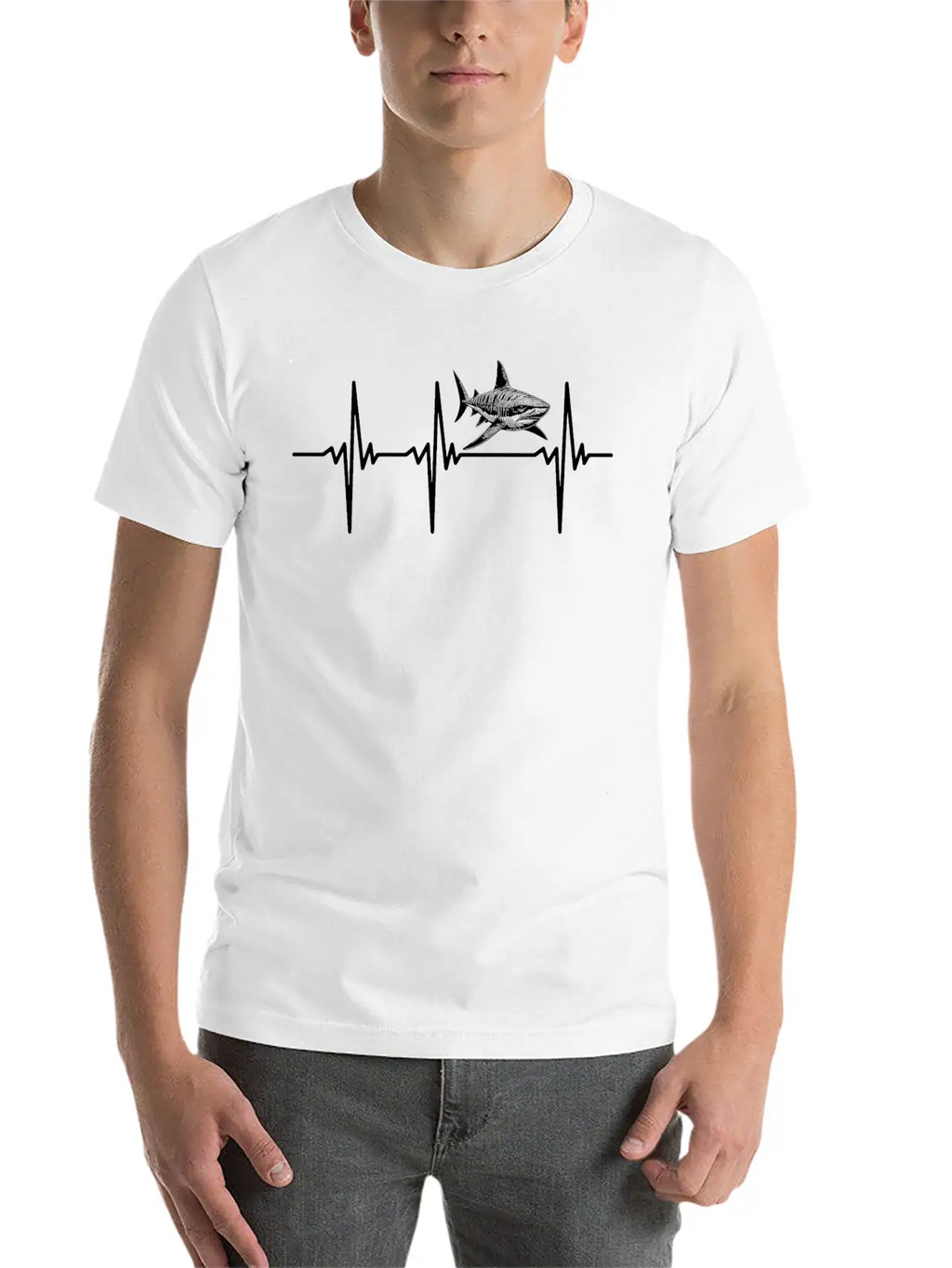 Heartbeat For Sharks Relaxed Everyday Tee – Lightweight And Durable Cotton