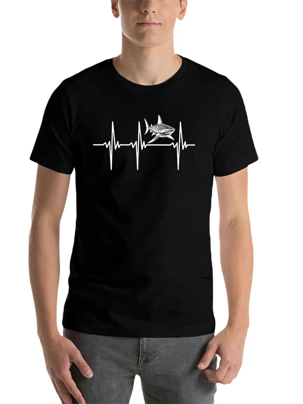 Heartbeat For Sharks Relaxed Everyday Tee – Lightweight And Durable Cotton