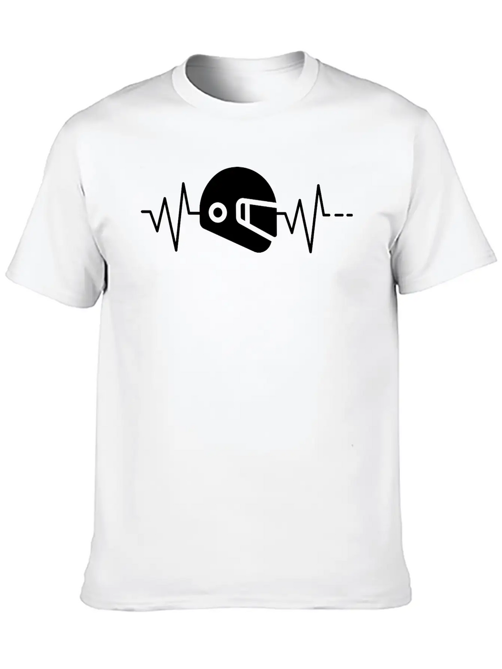 Heartbeat - Helmet, Motor Racing Sport, Motorcycle Classic Cotton Tee – Unisex Comfort For Any Season
