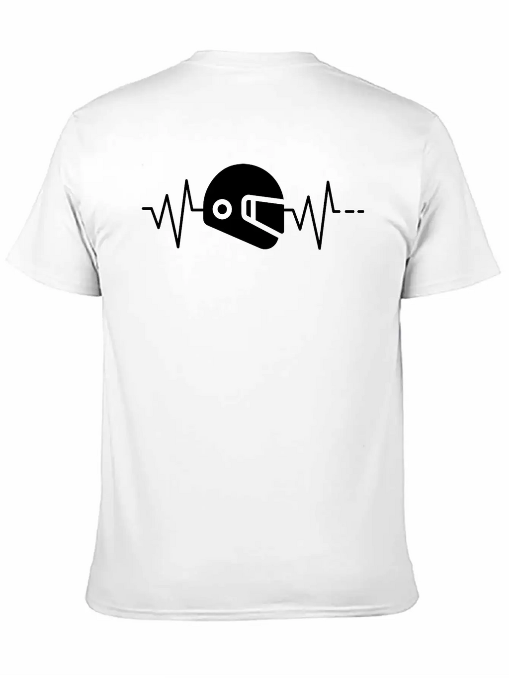 Heartbeat - Helmet, Motor Racing Sport, Motorcycle Classic Cotton Tee – Unisex Comfort For Any Season