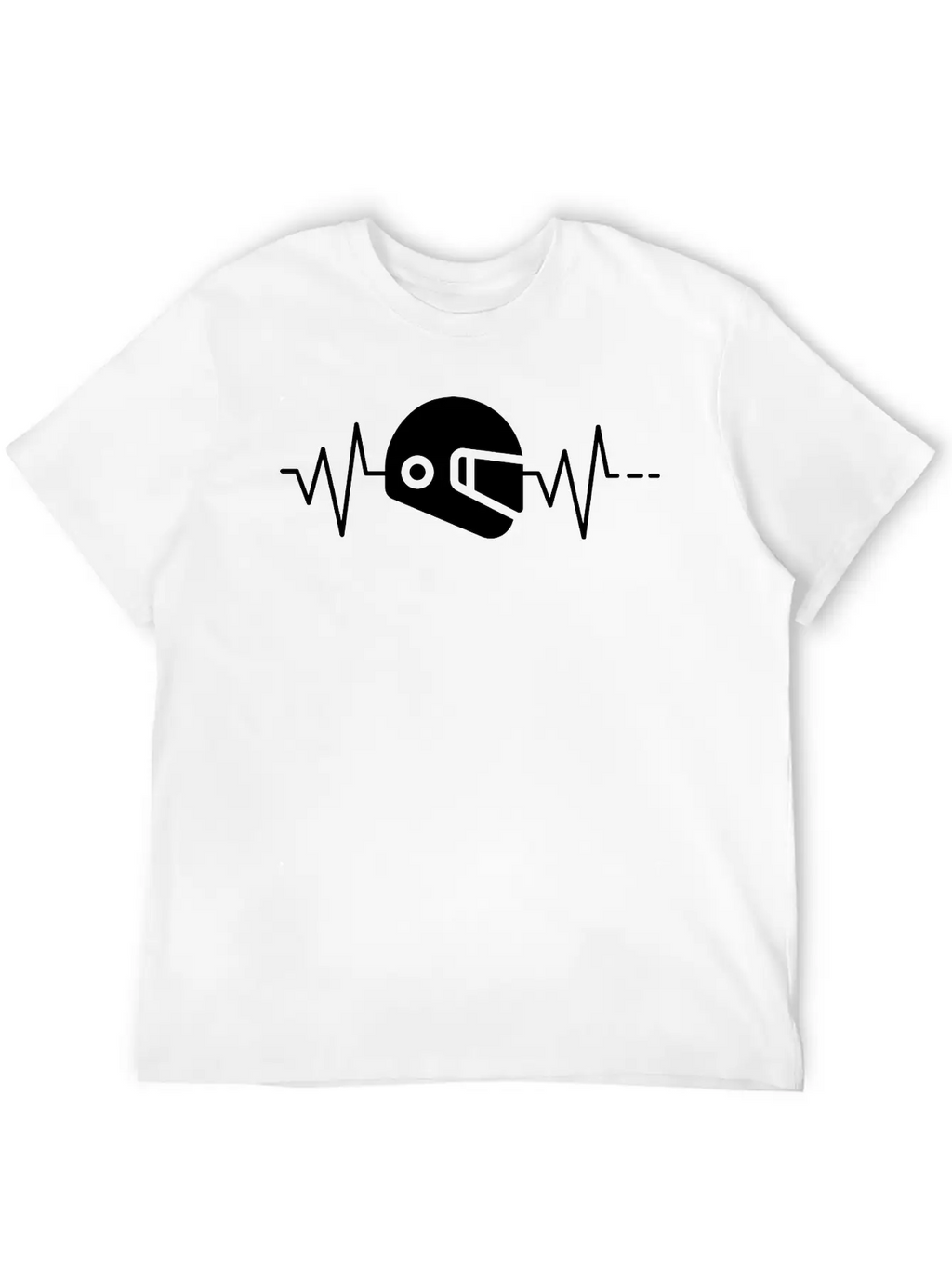 Heartbeat - Helmet, Motor Racing Sport, Motorcycle Classic Cotton Tee – Unisex Comfort For Any Season