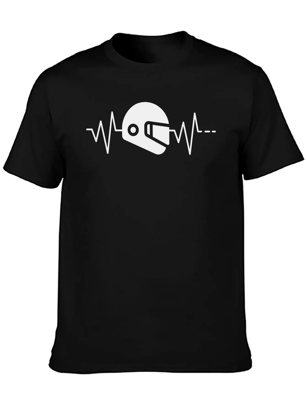Heartbeat - Helmet, Motor Racing Sport, Motorcycle Classic Cotton Tee – Unisex Comfort For Any Season