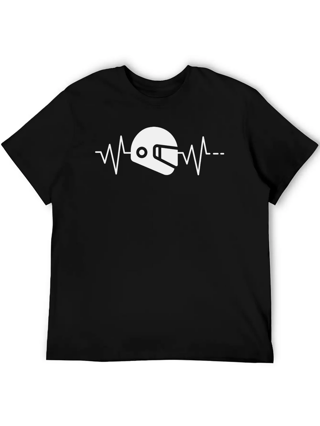 Heartbeat - Helmet, Motor Racing Sport, Motorcycle Classic Cotton Tee – Unisex Comfort For Any Season