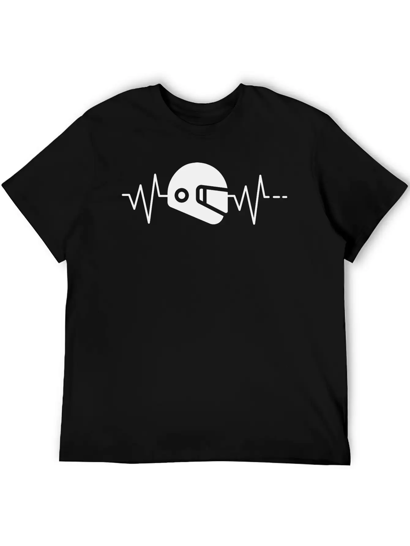 Heartbeat - Helmet, Motor Racing Sport, Motorcycle Classic Cotton Tee – Unisex Comfort For Any Season
